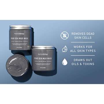 New York Biology Dead Sea Mud Mask for Face and Body with Dead Sea Mud Mask Infused with Lavender - Spa Quality Pore Reducer for Acne, Blackheads and Oily Skin, Natural Skincare – 8.8 Oz
