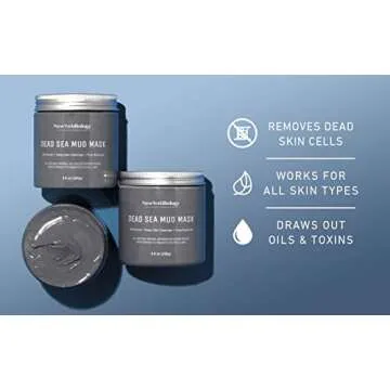New York Biology Dead Sea Mud Mask for Face and Body with Dead Sea Mud Mask Infused with Lavender - Spa Quality Pore Reducer for Acne, Blackheads and Oily Skin, Natural Skincare – 8.8 Oz