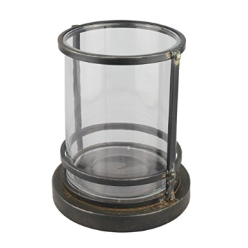 Stonebriar Rustic Black Metal Candle Holder for Home Decor