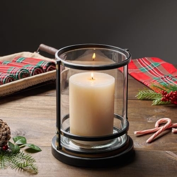 Stonebriar Rustic Black Metal Candle Holder for Home Decor