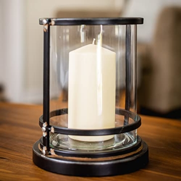 Stonebriar Rustic Black Metal Candle Holder for Home Decor