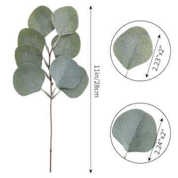 Elegant HATOKU Silver Dollar Eucalyptus Stems for Decor