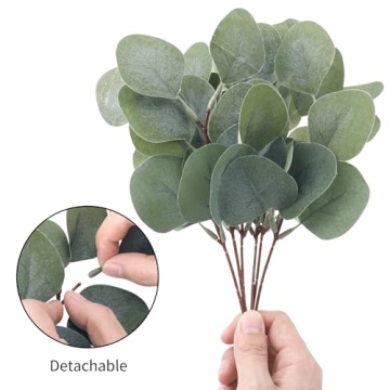 Elegant HATOKU Silver Dollar Eucalyptus Stems for Decor
