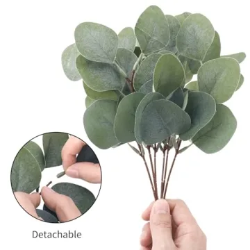 Elegant HATOKU Silver Dollar Eucalyptus Stems for Decor