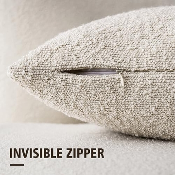 Textured Boucle Throw Pillow Covers - 2 Pack for Elegant Decor