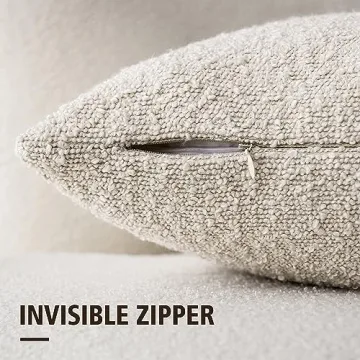 Textured Boucle Throw Pillow Covers - 2 Pack for Elegant Decor