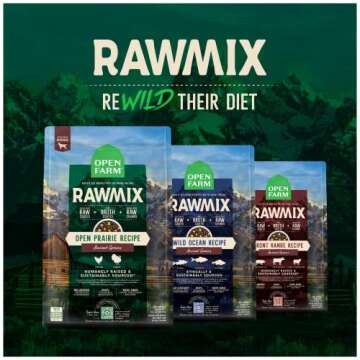 Open Farm RawMix Ancient Grains Front Range Recipe for Dogs, Includes Kibble, Bone Broth, and Freeze Dried Raw, Inspired by The Wild, Humanely Raised Protein and Non-GMO Fruits and Veggies, 3.5 lb