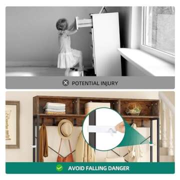 YITAHOME Entryway Bench with Coat Rack, 5-in-1 Hall Tree with Shoes Storage, Industrial Freestanding Coat Rack Shoe Bench with Storage Shelves, 10 Hooks for Hallway, Bedroom, Rustic Brown