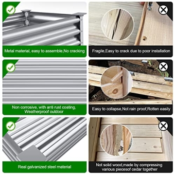 Land Guard Raised Garden Bed - Durable 48"x24" Elevated Planter Box