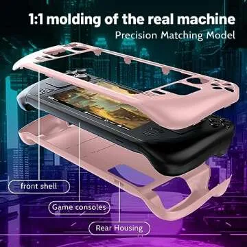 LUPAPA Protective Case for Steam Deck with Kickstand, Non-Slip Protective Shell for Steam Deck Made of PC Material, Accessories for Steam Deck Gaming Handheld