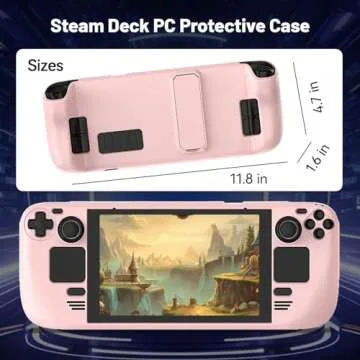 LUPAPA Protective Case for Steam Deck with Kickstand, Non-Slip Protective Shell for Steam Deck Made of PC Material, Accessories for Steam Deck Gaming Handheld