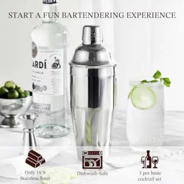 KITESSENSU 24oz Cocktail Shaker Set for Beginners