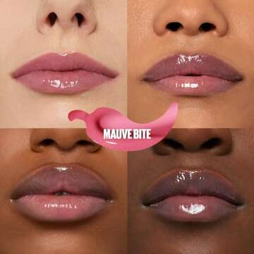 MAYBELLINE Lifter Gloss Lifter Plump, Plumping Lip Gloss with Chili Pepper and 5% Maxi-Lip, Mauve Bi...