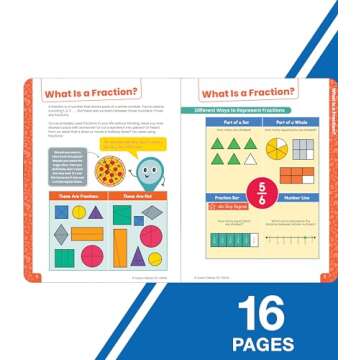Carson Dellosa Break It Down Grades 2-4 Intro to Fractions Math Reference Book, 2nd, 3rd, 4th Grade Math Guide to Understanding Decomposing Fractions, Unit & Equivalent Fractions, Grades 2-4 Math Book