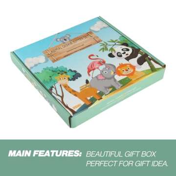 Animal Cookie Cutters for Kids, Safari Zoo Animals 12 PCS Cookie Cutters Set with Lion, Giraffe, Hippo, Panda, Koala, Elephant, Dog, Crocodile, Flamingo etc. (Gift Box)