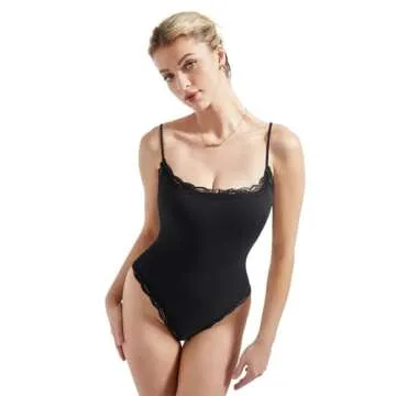SUUKSESS Lace Bodysuit - Sleek & Comfy Essential Top