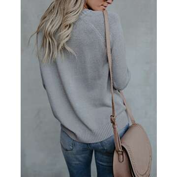 Alsol Lamesa Women's Cute Heart Sweater Long Sleeve Crewneck Pullover Ribbed Knit Casual Sweaters