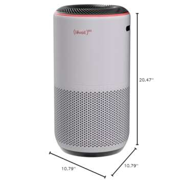 LEVOIT Air Purifiers for Home Large Room Up to 1980 Ft² in 1 Hr With Air Quality Monitor, Smart WiF...