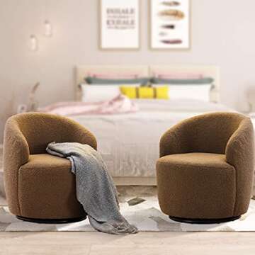 Cute Child Swivel Barrel Chair Set 2 - Cozy & Modern