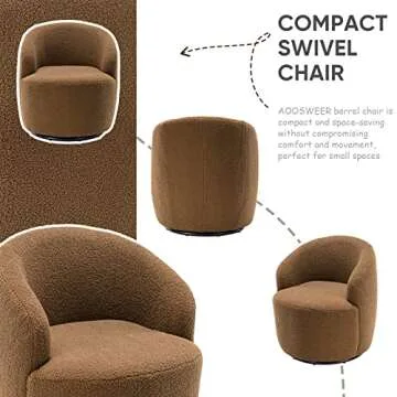 Cute Child Swivel Barrel Chair Set 2 - Cozy & Modern