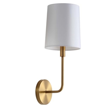 SAFAVIEH SCN4014A Lighting Jaxson Brass Gold Wall (LED Bulb Included) Sconce