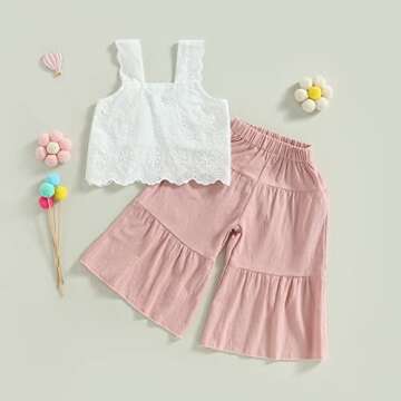 Stylish Geogenry Baby Girl Summer Outfit Set With Lace