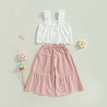 Stylish Geogenry Baby Girl Summer Outfit Set With Lace