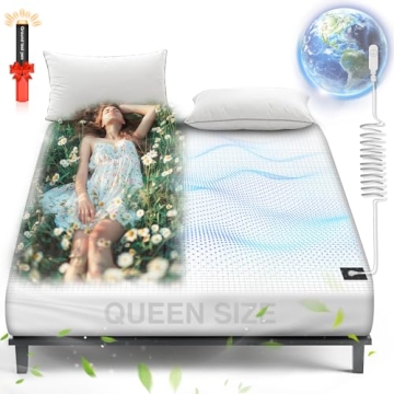 AsmrCap Grounding Sheets Queen, 95% Organic Cotton+ 5% Pure Silver Fiber, Grounded Sheets with Groun...