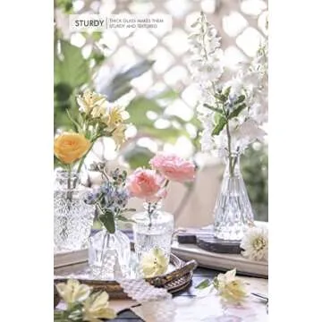 Glass Bud Vase Set of 30 - Small Vases for Flowers, Clear Bud Vases in Bulk, Cute Glass Vases for Centerpieces, Mini Vintage Vase for Rustic Wedding Decorations, Home Table Flower Decor