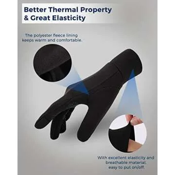 Aegend Touch Screen Gloves - Warm Mittens for Outdoor Sports