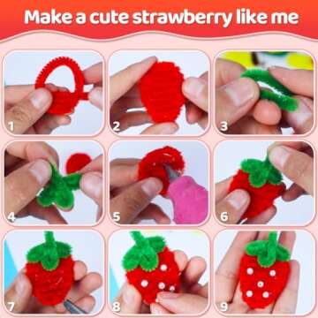 Praisebank 500pcs Red Pipe Cleaners, Pipe Cleaners, Pipe Cleaners for Crafts.