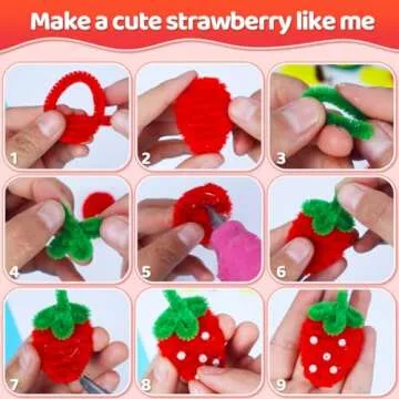 Praisebank 500pcs Red Pipe Cleaners, Pipe Cleaners, Pipe Cleaners for Crafts.