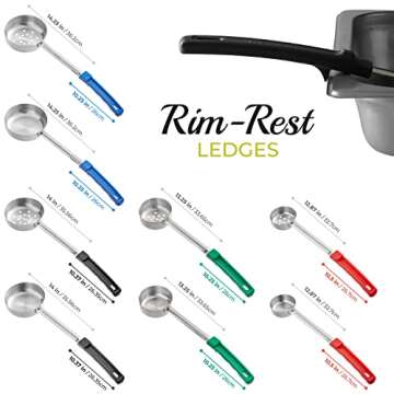 Portion Control Serving Spoons, Serving Utensils, Set of 8, Measuring Serving Utensils for Restaurants, Weight Loss, Gastric Sleeve, Bariatric Surgery Must Haves, 4 Solid & 4 Perforated Scoops