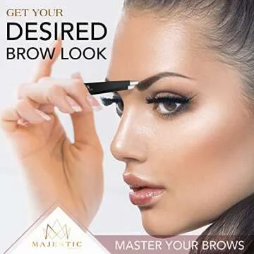 Majestic Bombay Slant Tweezers for Precise Hair Removal