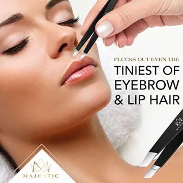 Majestic Bombay Slant Tweezers for Precise Hair Removal