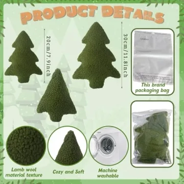 Shappy Winter Tree Pillows - Soft & Cute Christmas Decor