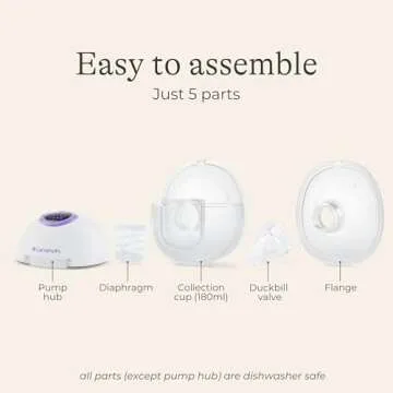 Lansinoh Discreet Duo Wearable Breast Pump, Hands Free Breast Pump, 4 Pumping Modes, 9 Levels Hospital Strength Suction, LED Display, Leak-Resistant Design, 2 Breast Flange Sizes Included: 24mm & 21mm