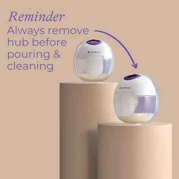 Lansinoh Discreet Duo Wearable Breast Pump, Hands Free Breast Pump, 4 Pumping Modes, 9 Levels Hospital Strength Suction, LED Display, Leak-Resistant Design, 2 Breast Flange Sizes Included: 24mm & 21mm
