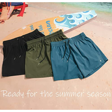 BRISIRA Men's Swim Trunks Quick Dry Compression Liner