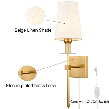 TEENYO Modern Gold Wall Sconces Set for Stylish Illumination