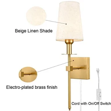 TEENYO Modern Gold Wall Sconces Set for Stylish Illumination