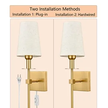 TEENYO Modern Gold Wall Sconces Set for Stylish Illumination