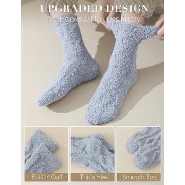 TEHOOK Cozy Fuzzy Socks for Winter Gifts - Sizes 6-10