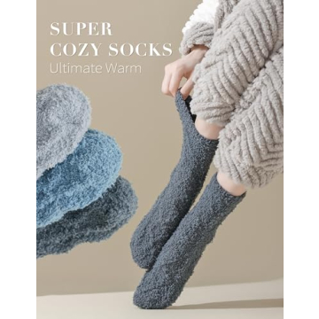 TEHOOK Cozy Fuzzy Socks for Winter Gifts - Sizes 6-10