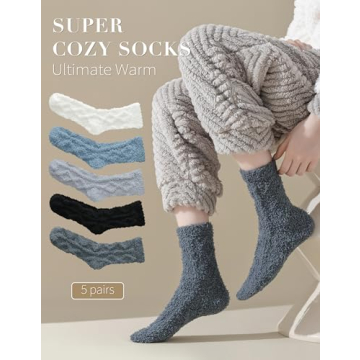 TEHOOK Cozy Fuzzy Socks for Winter Gifts - Sizes 6-10