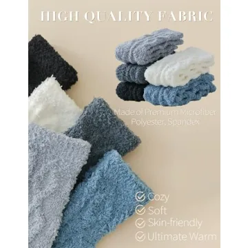 TEHOOK Cozy Fuzzy Socks for Winter Gifts - Sizes 6-10