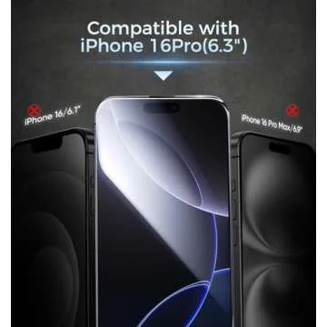 MAGIC JOHN 3rd Gen Upgraded Privacy Screen Protector for iPhone 16 Pro