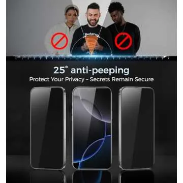 MAGIC JOHN iPhone 16 Pro Privacy Screen Protector 2 Pack