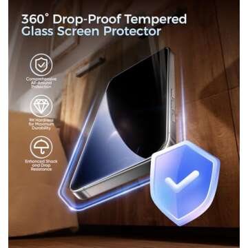 MAGIC JOHN iPhone 16 Pro Privacy Screen Protector 2 Pack