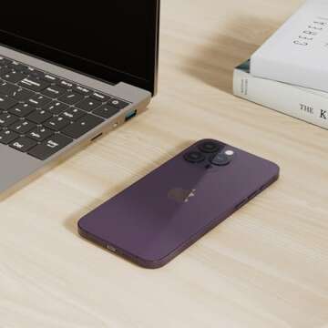 Apple iPhone 14 Pro Max, 128GB, Deep Purple - Unlocked (Renewed) with Super Retina Display